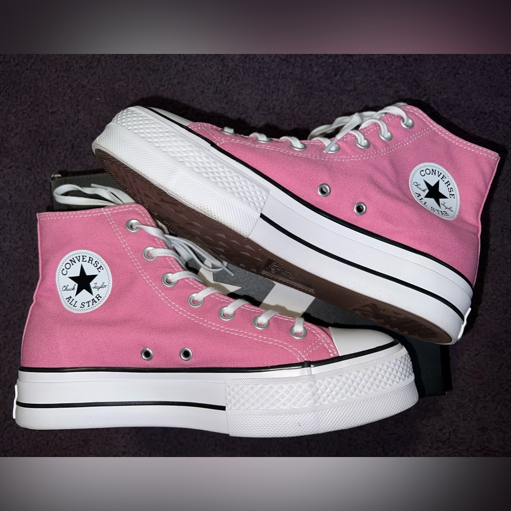 Flamingo Pink Platform Converse